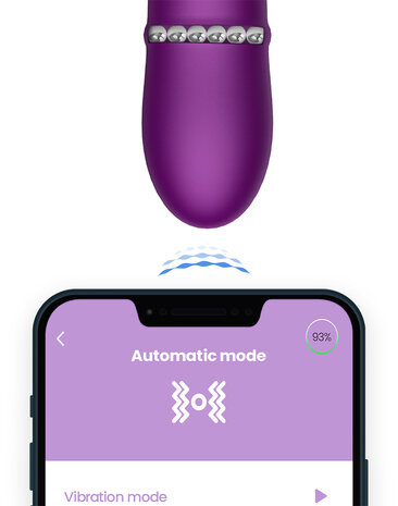 Intoyou - Sendel - Rabbit Vibrator met Bewegende Kralenring en App Control - Paars