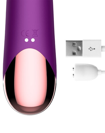 Intoyou - Sendel - Rabbit Vibrator met Bewegende Kralenring en App Control - Paars