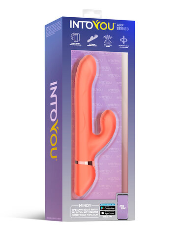 Intoyou - Mindy - Tapping Rabbit Vibrator met Klop-functie en App - Koraal Oranje