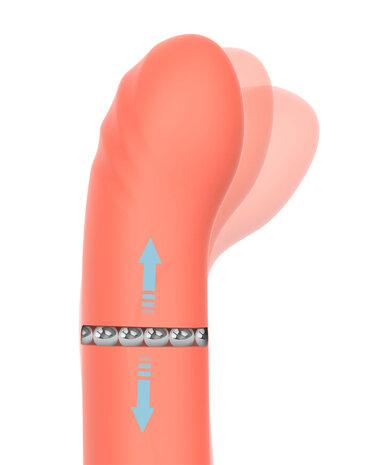 Intoyou - Mindy - Tapping Rabbit Vibrator met Klop-functie en App - Koraal Oranje