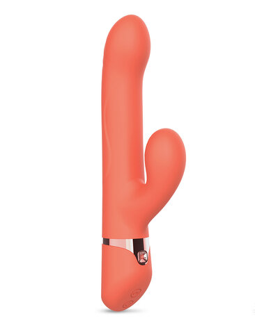 Intoyou - Mindy - Tapping Rabbit Vibrator met Klop-functie en App - Koraal Oranje