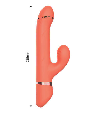 Intoyou - Mindy - Tapping Rabbit Vibrator met Klop-functie en App - Koraal Oranje