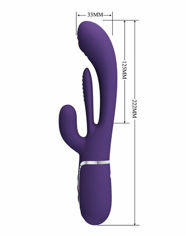 Pretty Love - Shania - Kloppende Rabbit Vibrator - Paars