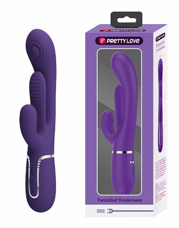 Pretty Love - Shania - Kloppende Rabbit Vibrator - Paars