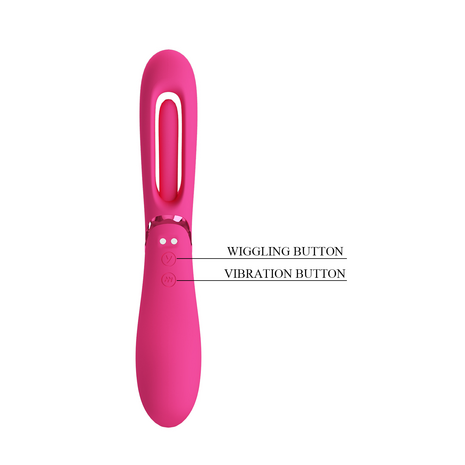 Pretty Love - Romance Lexie - Vibrator met Wiebelend Tongetje - Roze