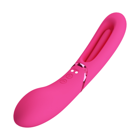 Pretty Love - Romance Lexie - Vibrator met Wiebelend Tongetje - Roze