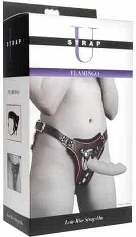 Strap U Flamingo - Stap On Harnas met 2 Ringen - Vegan - Comfort en Stijl in Eén