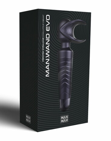 ManWan - Man.Wand EVO - Oplaadbare Masturbator èn Wand Vibrator - Black Plum