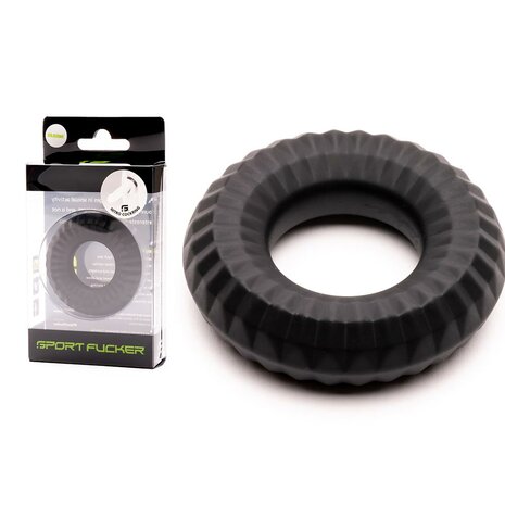 Sport Fucker - Nitro Ring - Siliconen Cockring of Ball Stretcher - Zwart