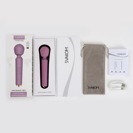 Svakom - Mini Emma Neo - Interactieve Compacte Wand Vibrator - Paars