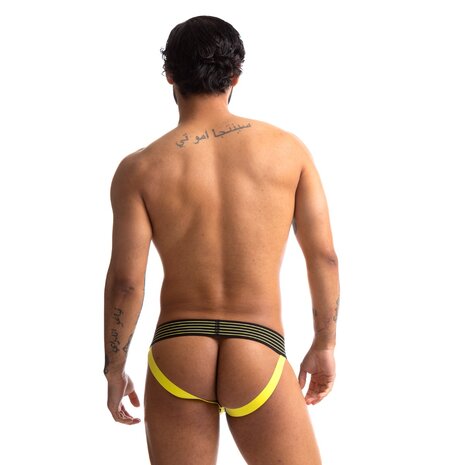 665 - Rally Jockstrap - Zwart/Geel - Maat S