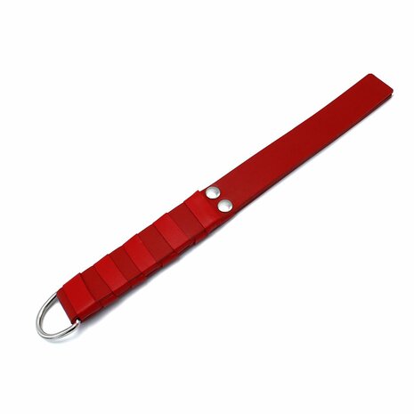 Kiotos - Rood Lederen Paddle met Gouden D-Ring Handvat