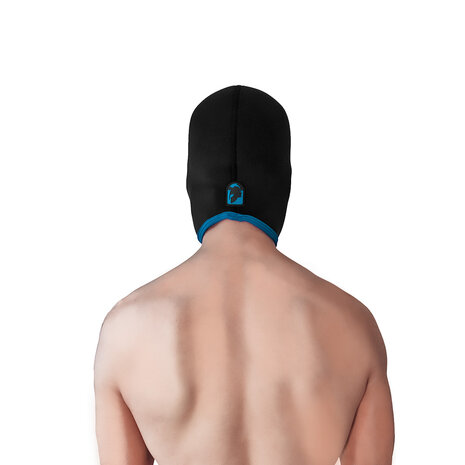 Brutus - Neoprene Blind Face Fucker Hood  - Zonder Oogopeningen - Zwart/Blauw