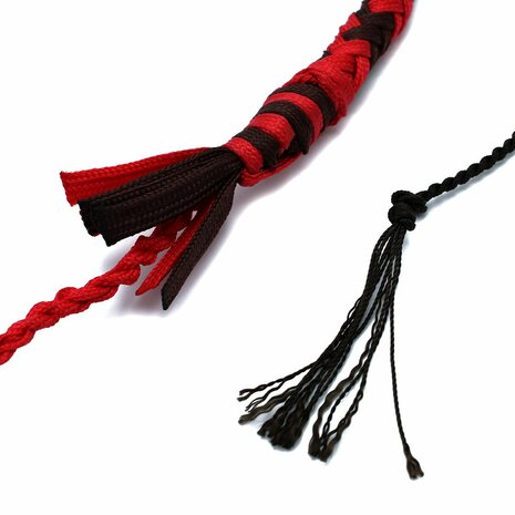 Kiotos - Nylon Bullwhip - Zwart/Rood - 270 cm