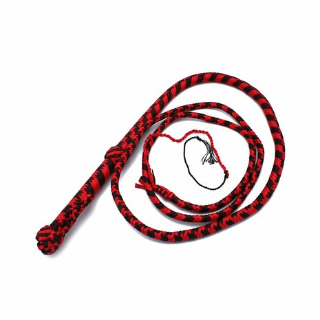 Kiotos - Nylon Bullwhip - Zwart/Rood - 270 cm