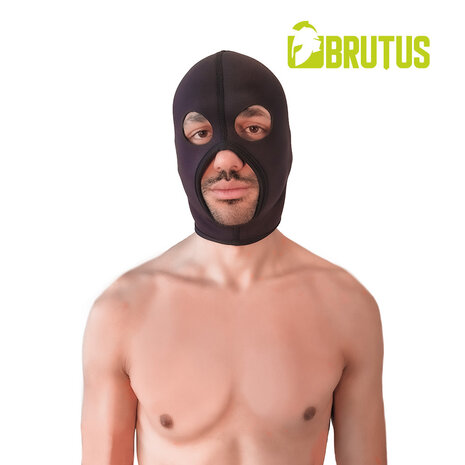 Brutus - Neoprene Face Fucker Hood  - Met Oogopeningen - Zwart