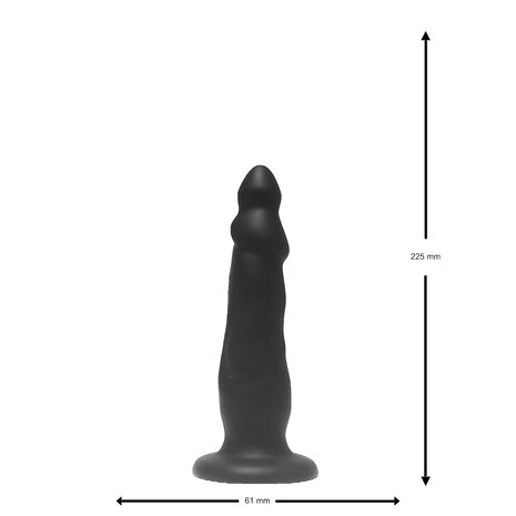 Brutus  - Bum Buddy - Mithras - Buttplug - Siliconen - Zwart - Maat S