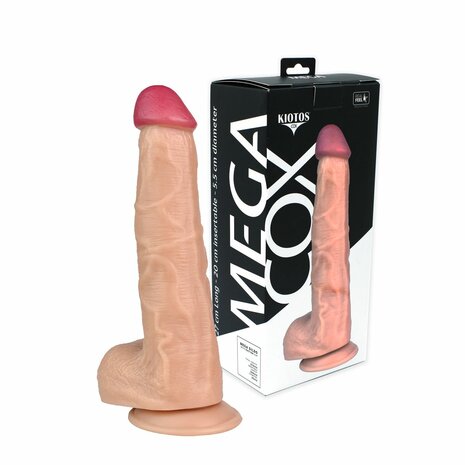 Kiotos Cox Mega Dildo Nr. 7 - 27 x 5.5 cm - Lichte Huidskleur