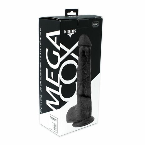 Kiotos Cox Mega Dildo Nr. 7 - 27 x 5.5 cm - Zwart