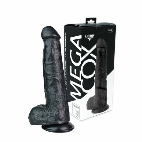 Kiotos Cox Mega Dildo Nr. 7 - 27 x 5.5 cm - Zwart