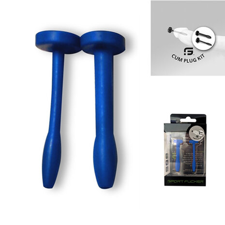 Sport Fucker - Cum Play Kit Spermstoppers - Siliconen - Blauw