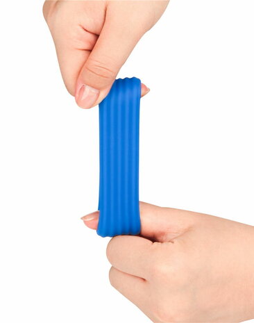 LoveToy - Pinnacle Pro - Deep Rib Grip Cockring - Blauw