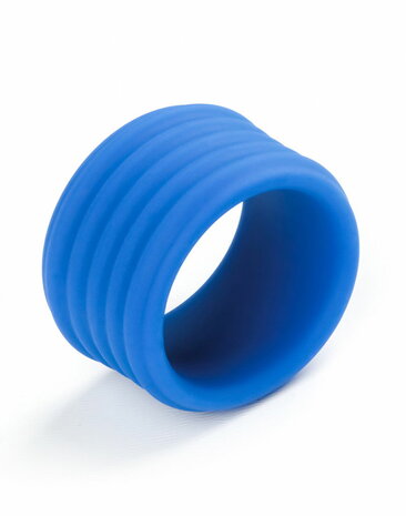 LoveToy - Pinnacle Pro - Deep Rib Grip Cockring - Blauw