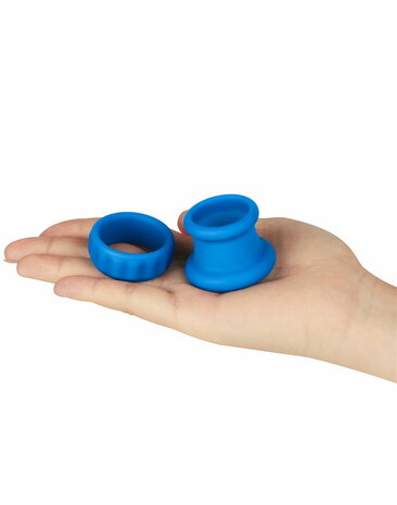 LoveToy - Pinnacle Pro - Twin Flex Stretcher Cockring - Blauw