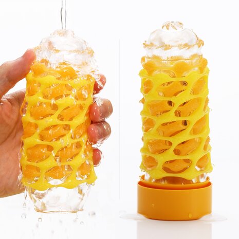 Tenga Arte Weave Masturbator.- Geel/Oranje