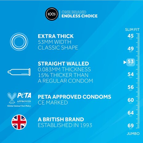 EXS Extra Thick Condooms - 12 stuks