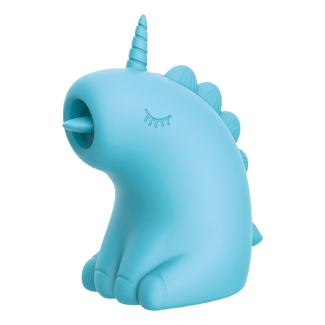 ER - Snowflake Unicorn - Clitoris Vibrator met Likkende Tong - Blauw