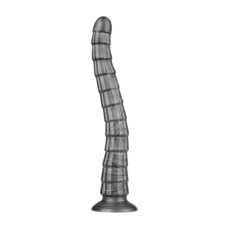 Lovetoy - Vibrax Slider - Lange Vibrerende Anaal Dildo - 35 cm - Zilver