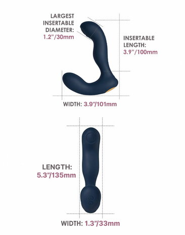 Svakom - Iker Neo - Perineum & Prostaat Vibrator - App Control - Donkerblauw