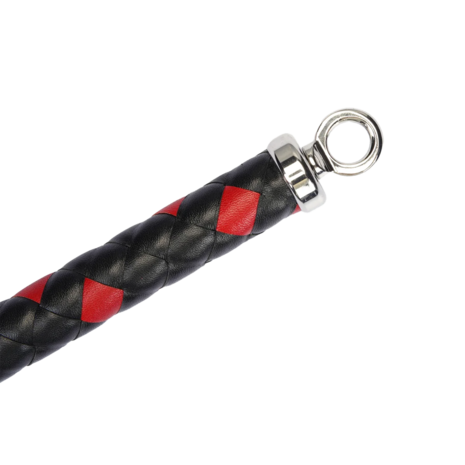 RISE - BDSM Zweep - Feather Single Tail - Zwart/Rood