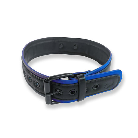 Brutus Vegan Puppy Collar - Zwart/Blauw