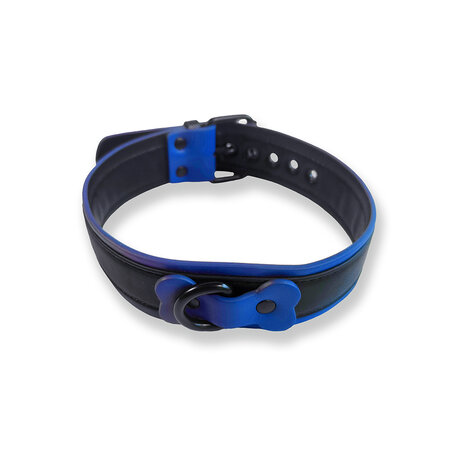 Brutus Vegan Puppy Collar - Zwart/Blauw