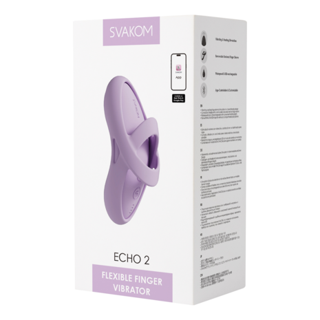 Svakom - Echo 2 - Flexibele Vinger Vibrator - App Control - Pink Lilac
