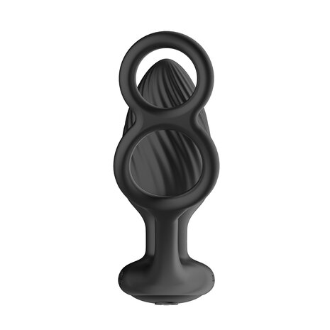 Nexus - Tornado - Vibrerende Buttplug met Cockring en Scrotumring