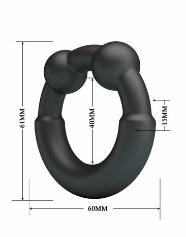 Crazy Bull - Meco - Cockring - Model 15 - Zwart