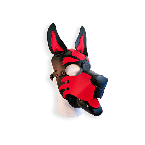 Brutus Vegan Puppy Hood - Zwart/Rood