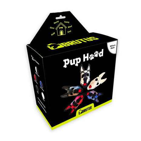 Brutus Vegan Puppy Hood - Zwart/Wit