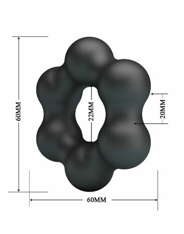 Crazy Bull - Clauzell - Cockring - Model 10 - Zwart