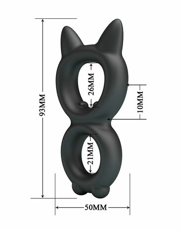 Crazy Bull - Toran - Cockring - Model 20 - Zwart
