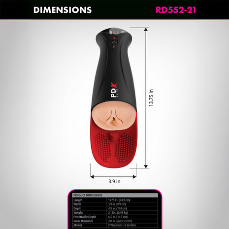 Pipedream - PDX Elite Fap-O-Matic Pro XL Masturbator - Lichte Huidskleur