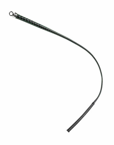 RISE - BDSM Zweep - Feather Slim Single Tail - Zwart/Groen