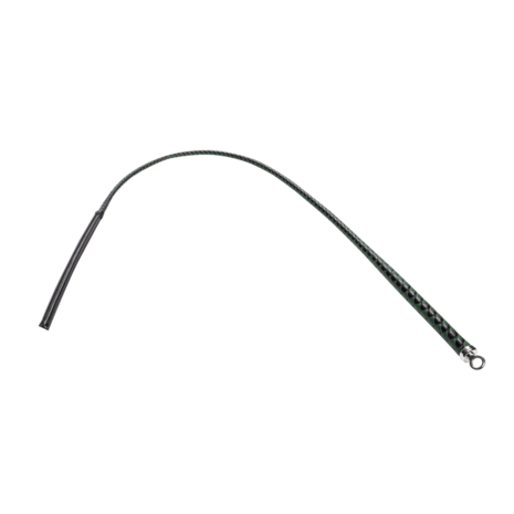 RISE - BDSM Zweep - Feather Slim Single Tail - Zwart/Groen
