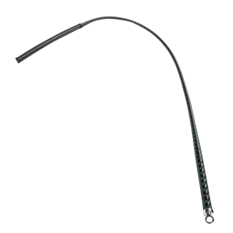 RISE - BDSM Zweep - Feather Slim Single Tail - Zwart/Groen
