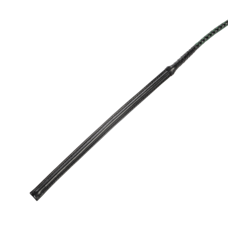 RISE - BDSM Zweep - Feather Slim Single Tail - Zwart/Groen