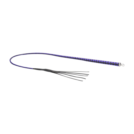 RISE - BDSM Zweep - Feather Soft Single Tail - Blauw/Zwart