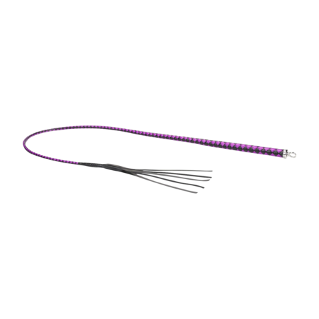 RISE - BDSM Zweep - Feather Soft Single Tail - Paars/Zwart
